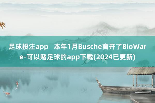 足球投注app   本年1月Busche离开了BioWare-可以赌足球的app下载(2024已更新)