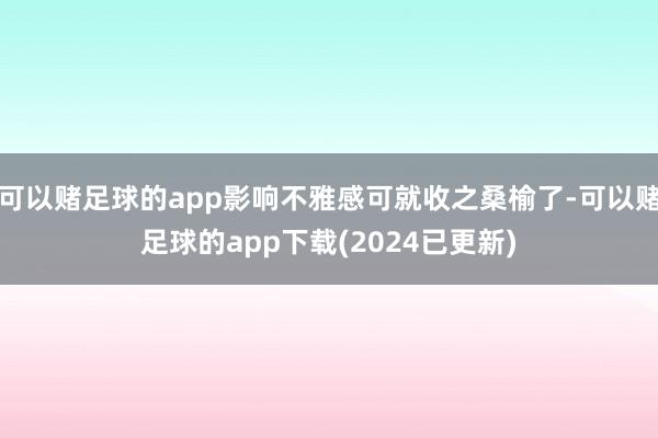 可以赌足球的app影响不雅感可就收之桑榆了-可以赌足球的app下载(2024已更新)