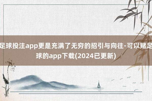 足球投注app更是充满了无穷的招引与向往-可以赌足球的app下载(2024已更新)