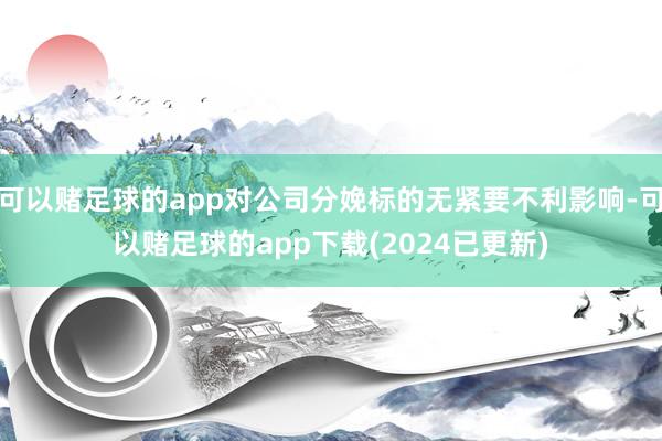 可以赌足球的app对公司分娩标的无紧要不利影响-可以赌足球的app下载(2024已更新)
