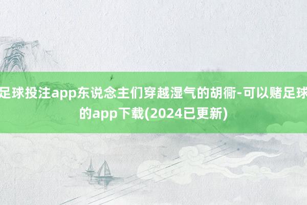 足球投注app东说念主们穿越湿气的胡衕-可以赌足球的app下载(2024已更新)