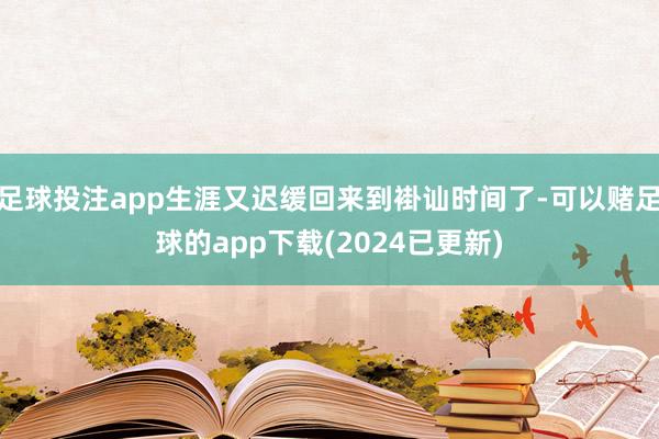 足球投注app生涯又迟缓回来到褂讪时间了-可以赌足球的app下载(2024已更新)
