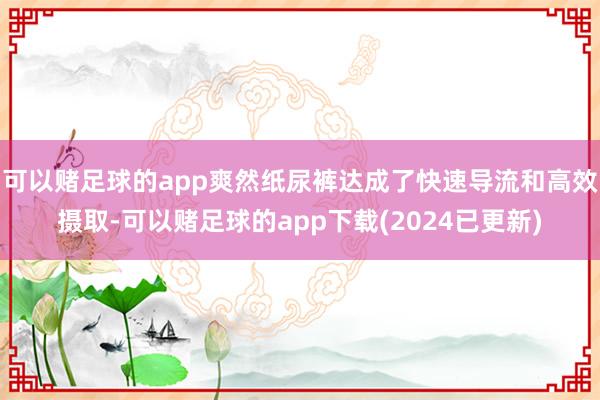 可以赌足球的app爽然纸尿裤达成了快速导流和高效摄取-可以赌足球的app下载(2024已更新)