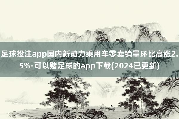足球投注app国内新动力乘用车零卖销量环比高涨2.5%-可以赌足球的app下载(2024已更新)