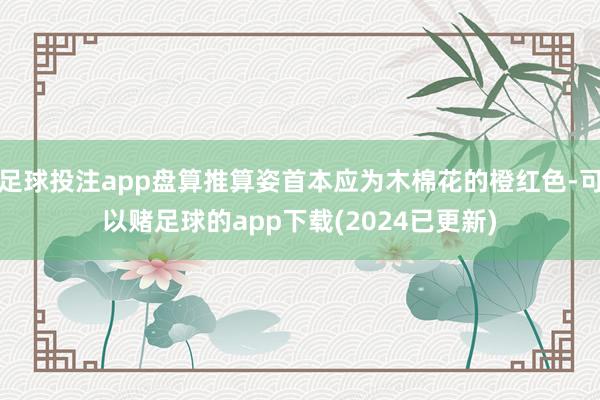 足球投注app盘算推算姿首本应为木棉花的橙红色-可以赌足球的app下载(2024已更新)