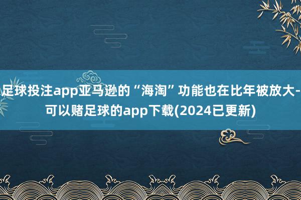 足球投注app亚马逊的“海淘”功能也在比年被放大-可以赌足球的app下载(2024已更新)