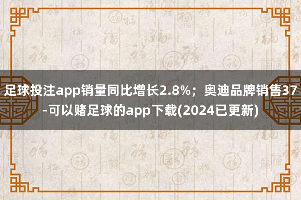 足球投注app销量同比增长2.8%；奥迪品牌销售37-可以赌足球的app下载(2024已更新)