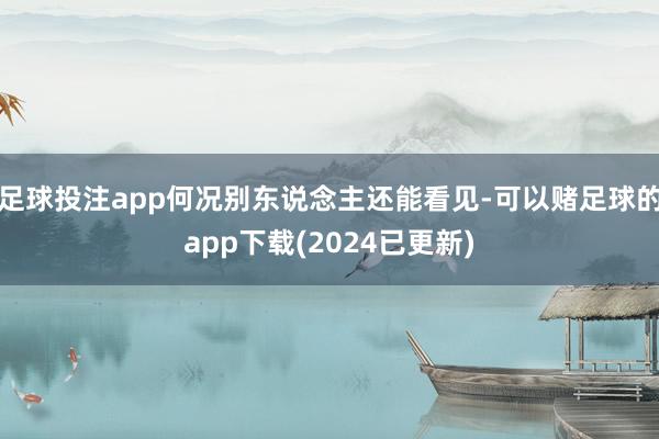 足球投注app何况别东说念主还能看见-可以赌足球的app下载(2024已更新)