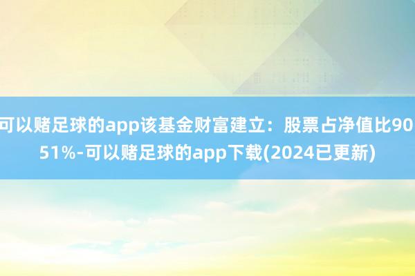可以赌足球的app该基金财富建立：股票占净值比90.51%-可以赌足球的app下载(2024已更新)