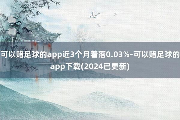 可以赌足球的app近3个月着落0.03%-可以赌足球的app下载(2024已更新)