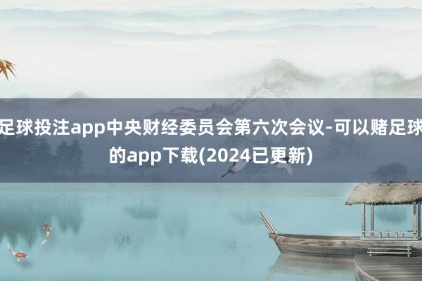 足球投注app中央财经委员会第六次会议-可以赌足球的app下载(2024已更新)