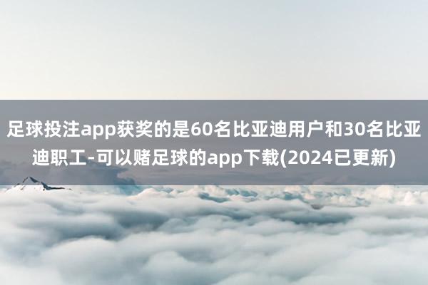 足球投注app获奖的是60名比亚迪用户和30名比亚迪职工-可以赌足球的app下载(2024已更新)