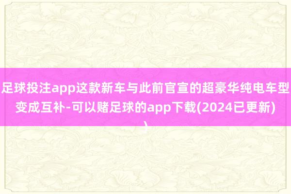 足球投注app这款新车与此前官宣的超豪华纯电车型变成互补-可以赌足球的app下载(2024已更新)