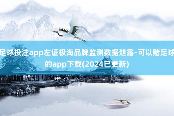 足球投注app左证极海品牌监测数据泄露-可以赌足球的app下载(2024已更新)