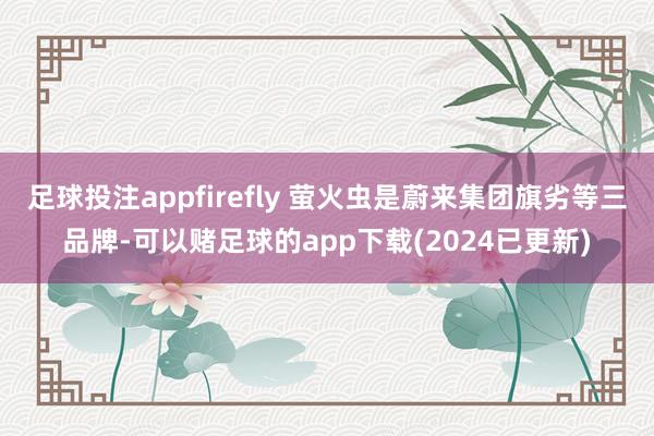 足球投注appfirefly 萤火虫是蔚来集团旗劣等三品牌-可以赌足球的app下载(2024已更新)