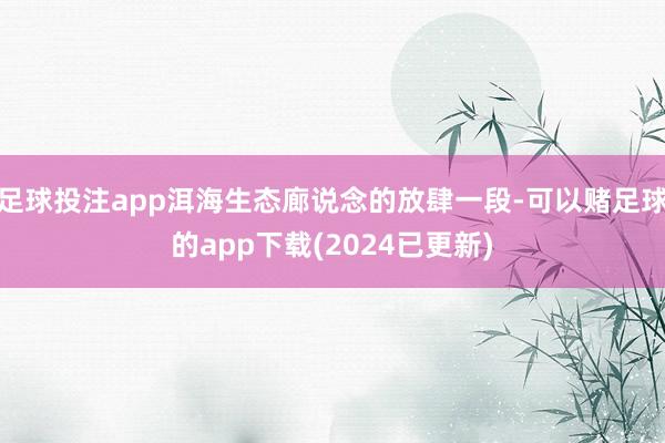 足球投注app洱海生态廊说念的放肆一段-可以赌足球的app下载(2024已更新)